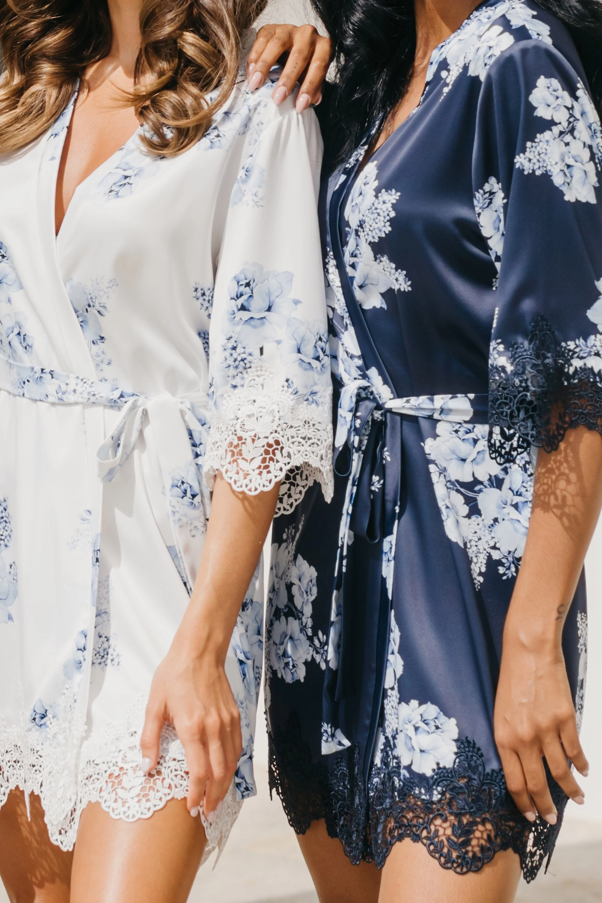 Ivana Bleu De Fleur Printed Robe - Image 4