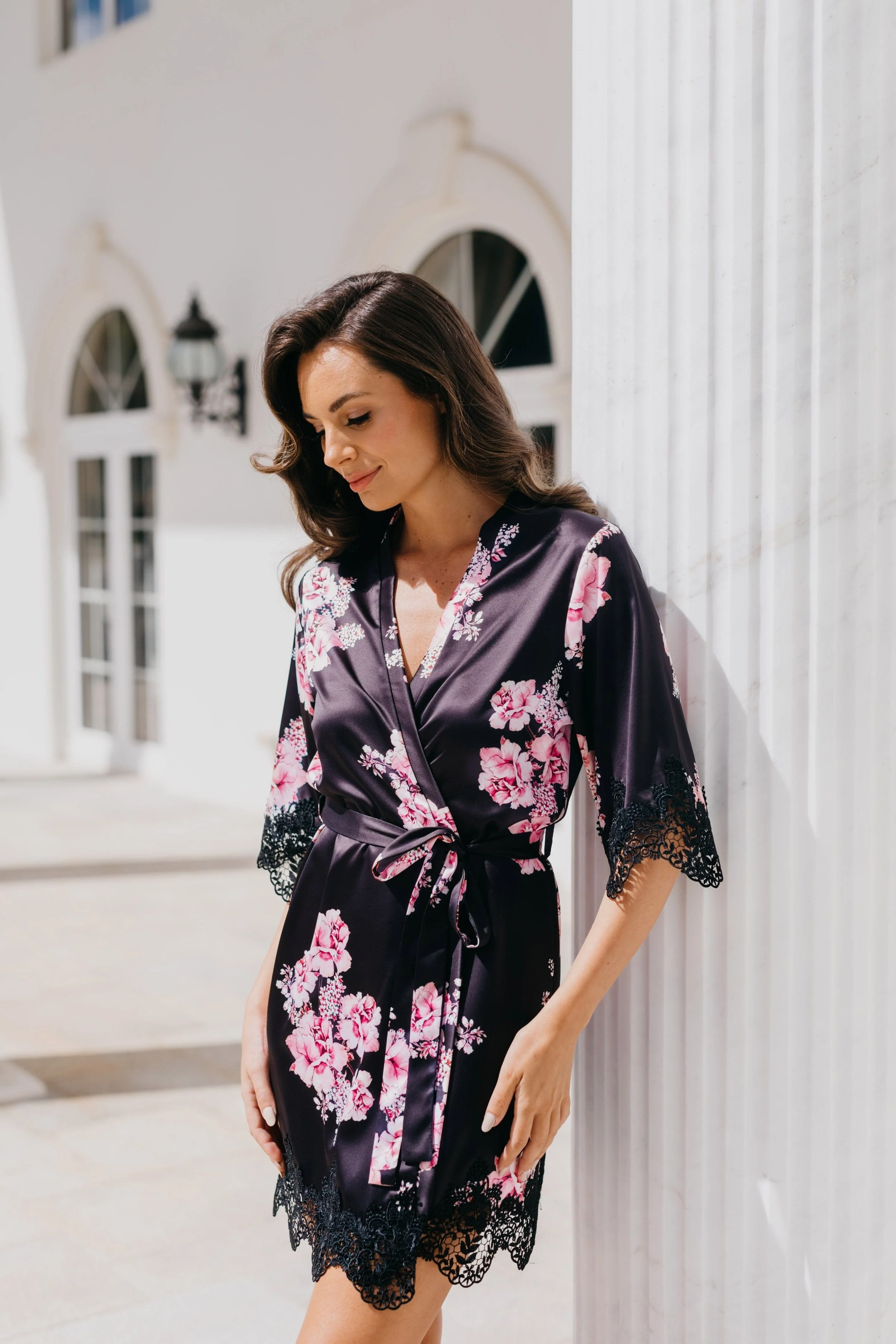 Ivana Bouquet De Fleur Printed Robe - Image 3