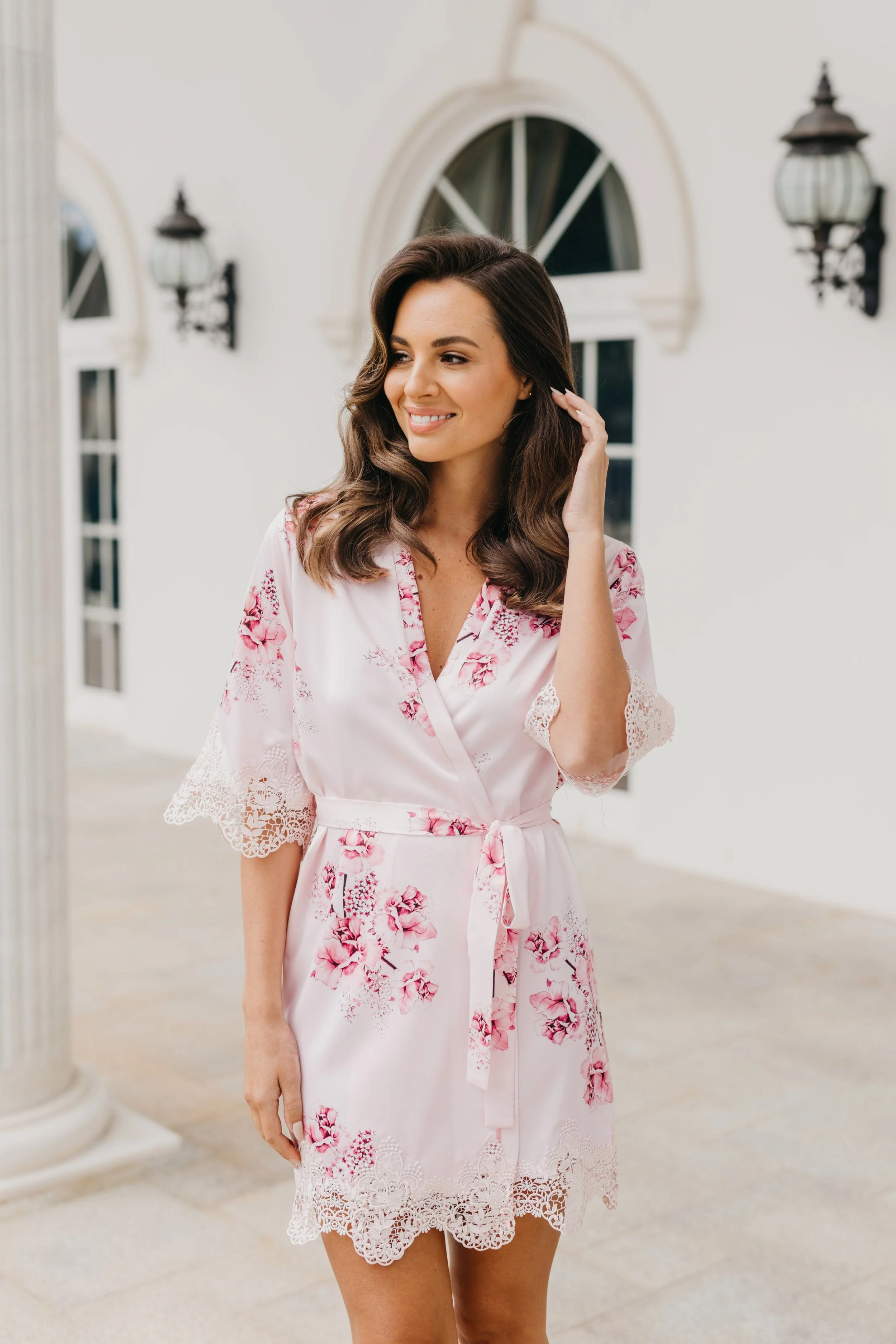 Ivana Bouquet De Fleur Printed Robe - Image 8